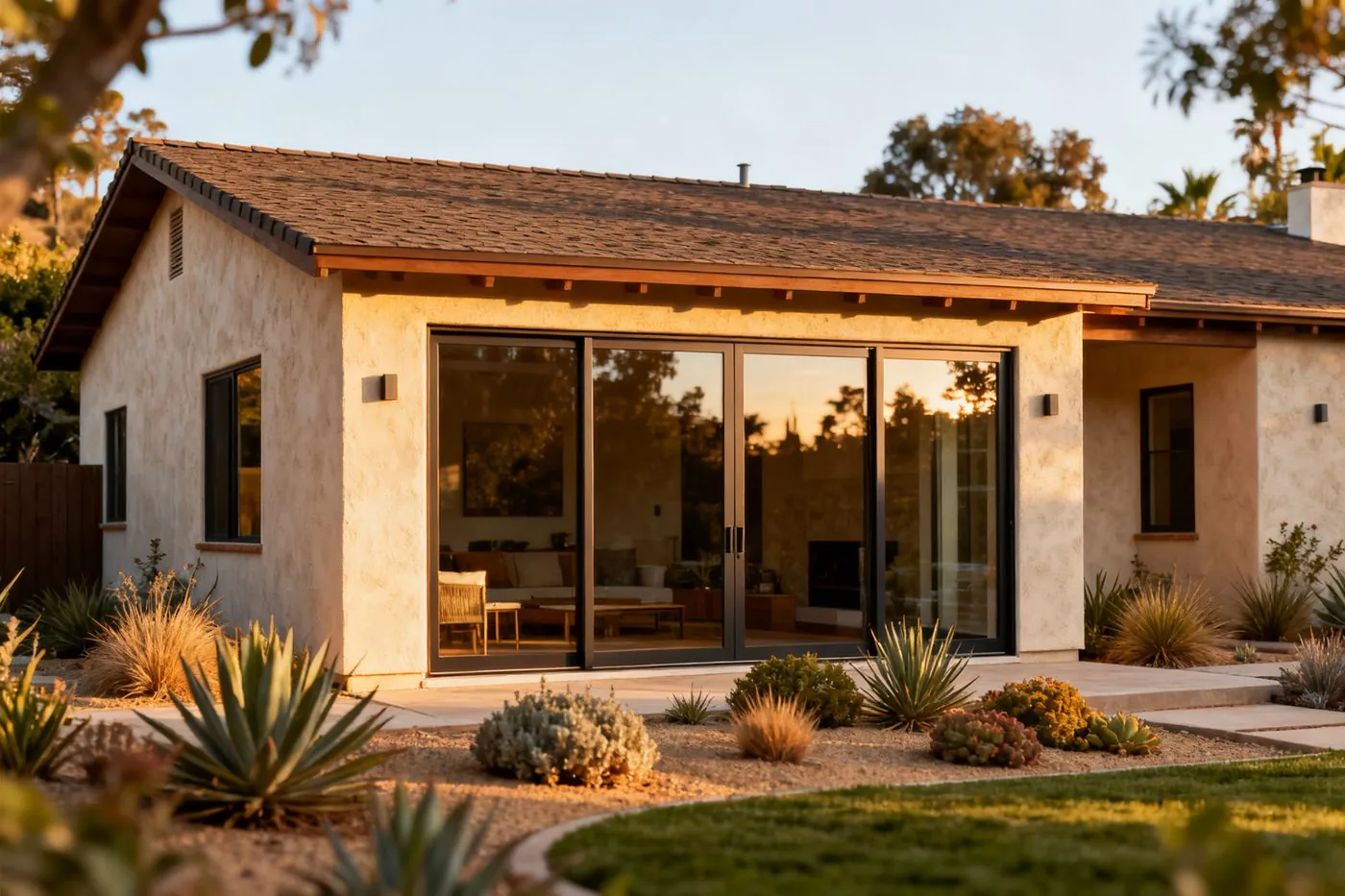 New room addition blending seamlessly with an existing California home