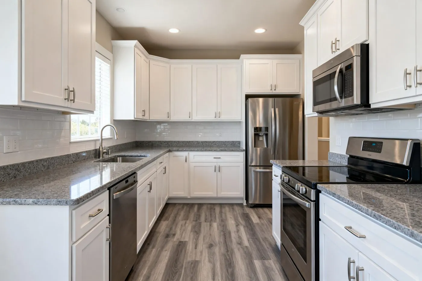 Modern neutral kitchen upgrade in a California rental property