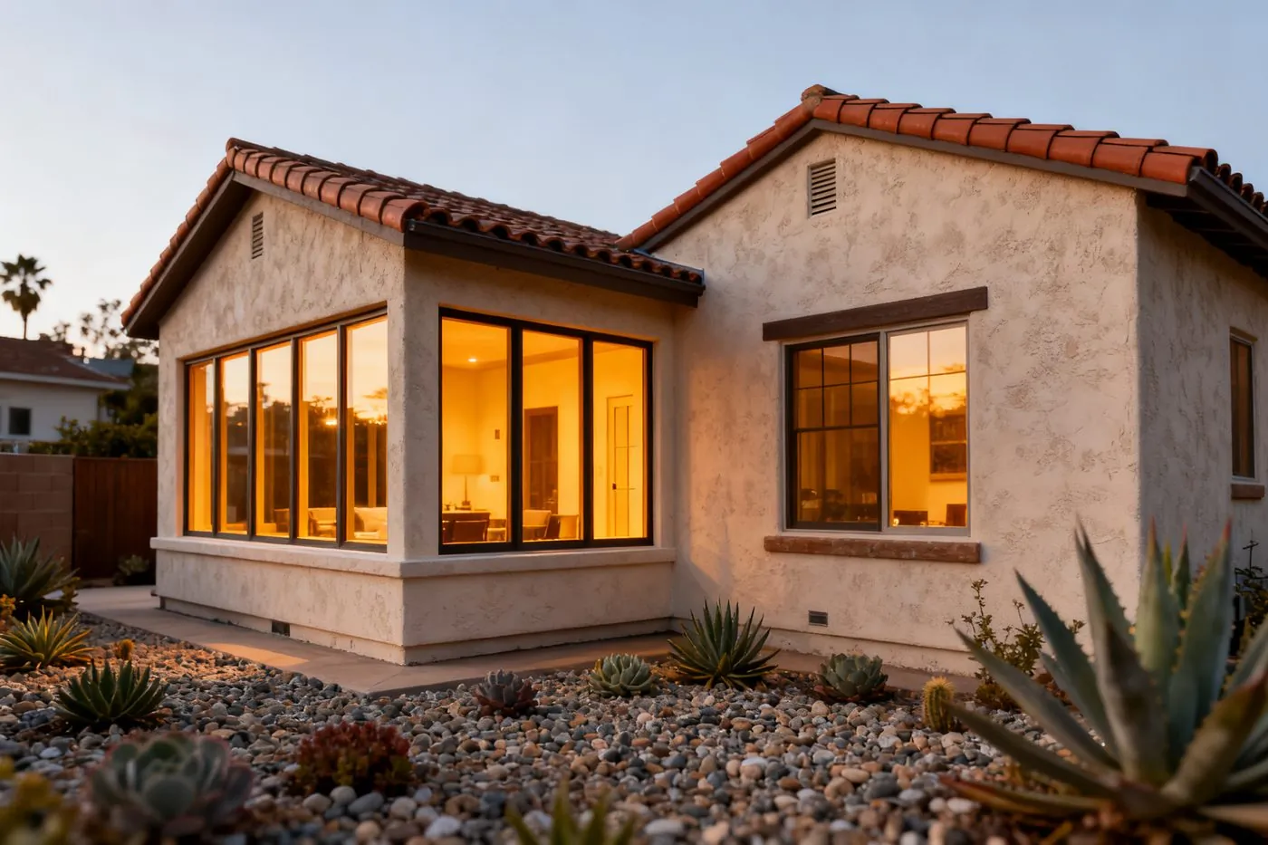 Room addition that blends seamlessly with an existing residential home